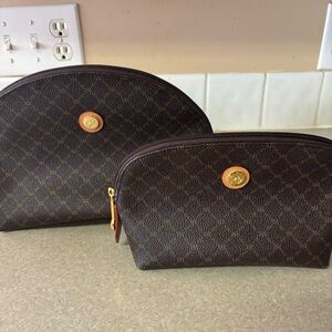 Rioni Signature Logo Toiletry and Makeup Bag Set Travel Vacation Preppy